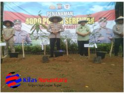 Polres Pandeglang Tanam 4.000 Pohon Endemik di Jalur PT Villa Emas Gunung Pulosari