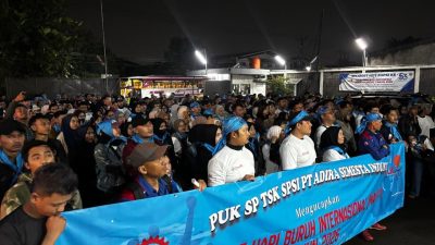 Ratusan Buruh Margahayu Diberangkatkan ke Monas, Polresta Bandung Pastikan Pengamanan Maksimal May Day 2026