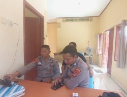 Personel Polsek Muara Kuang dan Anggota Polsubsektor Rambang Kuang Ikuti Zoom Meeting Pengisian Aplikasi PMK Casis Polri