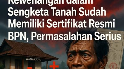 Di duga Pemdes Wanakaya Kabupaten Indramayu Melanggar kewenangan dalam sengketa tanah yang sudah memiliki sertifikat resmi Badan Pertanahan Nasional (BPN) merupakan permasalahan serius