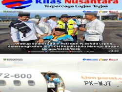 Wabup Syafaruddin Poti dan Pj Sekda Lepas Keberangkatan 182 JCH Rokan Hulu Menuju Batam