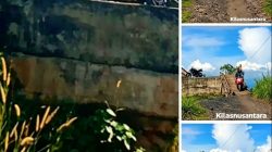 Kondisi Jembatan Penghubung Teluk Sepang Kampung Bahari Mendesak Ditangani,Bagian Penghubung Hanya Berupa Kayu,