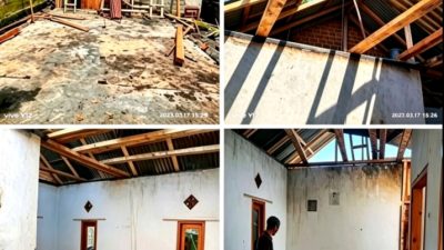 Gotong Royong Warga Perbaiki Rumah Orang Tua Kaperwil Kilasnusantara Pasca Kebakaran,Bantuan Diharapkan dari Pemerintah dan Dermawan,