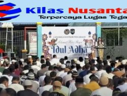 Warga Binaan dan Petugas Ikuti Sholat Idul Adha di Lapas Pasir Pengaraian