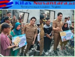Bupati Indramayu Lucky Hakim Gercep sumbang dana 20 juta untuk korban kebakaran Desa Lajer Kecamatan Tukdana