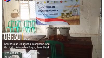 Penyaluran Bantuan Pangan Alokasi Februari – Maret 2026 di Desa Ciangsana Berjalan Lancar