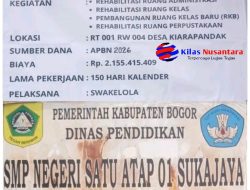 Gunakan Anggaran APBN 2026 Sebesar Rp2,1 Miliar, SMPN Satu Atap 01 Sukajaya Bogor Lakukan Revitalisasi Secara Swakelola