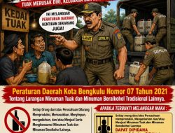 Satpol PP Kota Bengkulu Tegas Larang Perdagangan dan Konsumsi Minuman Tuak,