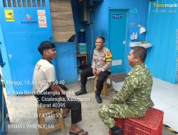 Pererat Silaturahmi Bhabinkamtibmas Polsek Cicalengka Sambangi Dapur SPPG Yang Ada Desa Tenjolaya Melalui Sambang dan Binluh