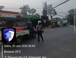 Akhir Pekan di Simpang Siliwangi, Unit Lantas Polsek Baleendah Atur Lalu Lintas