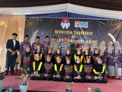 Bhabinkamtibmas Desa Cipeujeuh Hadiri Wisuda SMP Plus Gumilar, Sampaikan Pesan Kamtibmas kepada Warga