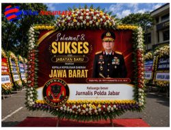 Jurnalis Polda Jabar Kirim Karangan Bunga, Beri Ucapan Selamat atas Jabatan Baru Kapolda Jawa Barat Irjen Pol. Dr. Pipit Rismanto