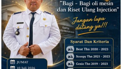 Kerjasama Pemdes Cibeuteung Muara dan Honda, Gelar Program Servis dan Oli Gratis Bagi Warga