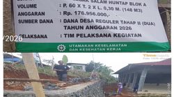 Transparan dan Akuntabel, Pemdes Urug Alokasikan Dana Desa Tahap II untuk Pembangunan TPT di Kp. Lebak Salam
