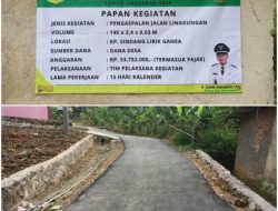 Tingkatkan Aksesibilitas Warga, Pemdes Sukamakmur Tuntaskan Pengaspalan Jalan Lingkungan Kp. Sindang Lirik Ganea