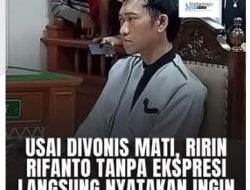 Ririn Rifanto, di Vonis Majelis Hakim Hukuman Mati dalam Kasus Pembunuhan Satu Keluarga di Paoman Indramayu.