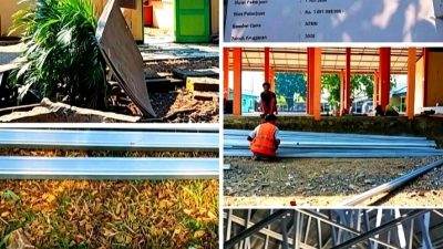 Kegiatan Revitalisasi SMAN 4 Kota Bengkulu di Sorot Diduga Gunakan Rangka Baja Tak Sesuai Rab,Kualitas Struktur Dipertanyakan, 
