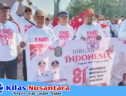Semarak HUT ke-81 Kemerdekaan RI, Sekwan Pimpin Gerak Jalan Santai Sekretariat DPRD Takalar