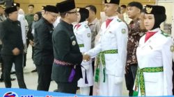 Bupati Teddy Meilwansyah Kukuhkan 36 Anggota Paskibraka OKU 2026 di Gedung Kesenian