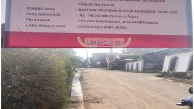Warga Pasirtanjung Sambut Hangat Sudah Adanya Pembangunan Drainase Jalan Desa