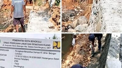 Proyek Rehabilitasi Drainase RT 48 Kelurahan Betungan Senilai Rp397,8 Juta Diduga Langgar Metode Konstruksi & Aturan K3,Kualitas dan Pengawasan Dipertanyakan, 