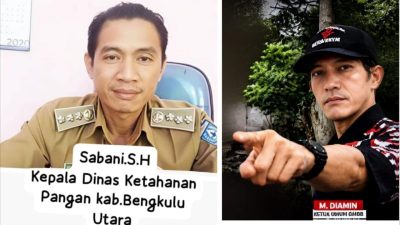 Dugaan Pungutan 10-15% di Dinas Ketahanan Pangan Bengkulu Utara,Ketum MPN OMBB M.Diamin Desak APH Turun Tangan,
