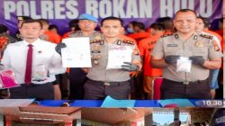 Polres Rohul Gelar Press Release, Bandar Narkotika Ditangkap dengan Sabu 1,03 Kilogram dan 246 Butir Ekstasi