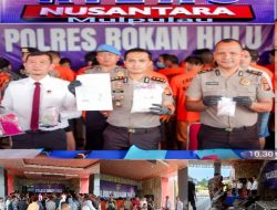 Polres Rohul Gelar Press Release, Bandar Narkotika Ditangkap dengan Sabu 1,03 Kilogram dan 246 Butir Ekstasi