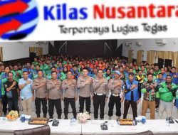Kapolres Indramayu AKBP Prianggo PM Bersama Jajarannya Dengan Ratusan Ojol Dalam Rangka Silaturahmi