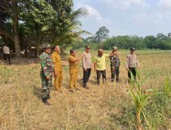 Sinergi Tiga Pilar Desa dan MPA, Polsek Tanjung Raja Pantau Wilayah Rawan Karhutla