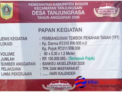 Warga Kp. Pojok Sambut Antusias Realisasi Pembangunan TPT Desa Tanjungrasa dari Bankeu 2026