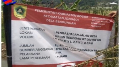 Tingkatkan Aksesibilitas Warga, Pemdes Bendungan Realisasikan Pengaspalan Jalan di Kp. Gn Gedogan
