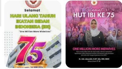 Pengurus Cabang Ikatan Bidan Indonesia Di Gelar  di Aula Nyi Endang Dharma UNWIR Indramayu