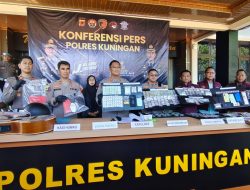 KURUN WAKTU 2 BULAN, POLRES KUNINGAN UNGKAP BELASAN KASUS NARKOBA HINGGA BALAP LIAR