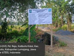 Papan Nama Sudah Terpampang dan Pembangunan Proyek BKK Rabat Beton JUT Desa Rojopolo Sudah Mulai Dikerjakan