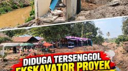 Diduga Tersenggol Ekskavator Proyek Rp1,5 Miliar, WC Warga di Arisan Deras Rusak Parah
