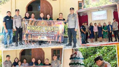 Dukung Program 100 Hari Kapolri, Polsek Gunung Megang Gelar Minggu Kasih di GPDI