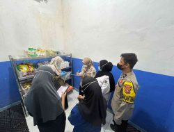 Bhabinkamtibmas Polsek Gunung Megang Dampingi Dinas Ketahanan Pangan Cek Gudang Bahan Baku SPPG di Tanjung Terang