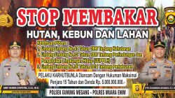 Cegah Karhutla, Kapolsek Gunung Megang Imbau Masyarakat Stop Membakar Hutan, Kebun dan Lahan