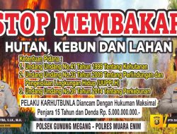 Cegah Karhutla, Kapolsek Gunung Megang Imbau Masyarakat Stop Membakar Hutan, Kebun dan Lahan