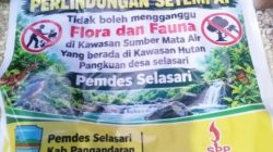 Lindungi Sumber Mata Air dan Ekosistem Hutan, Pemdes Selasari Pasang Papan Kawasan Perlindungan Setempat