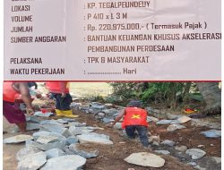 Realisasi Pembangunan Infrastruktur Desa Cikutamahi T.A. 2026: Peningkatan Jalan Kp. Tegalpeundeuy Disambut Antusias Warga
