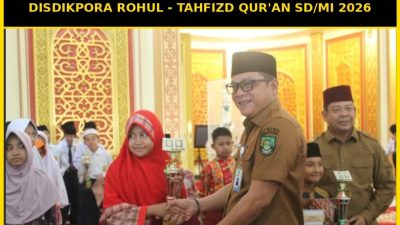 Disdikpora Kabupaten Rokan Hulu Serahkan Hadiah Pemenang Lomba Tahfizd Qur’an Tingkat SD/MI 2026 di SMPN Tahfidz Madani Pasir Pengaraian – Cetak Generasi Qur’ani Berprestasi