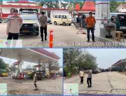 Polsek Indralaya Pantau Lima SPBU, Stok BBM Dipastikan Aman dan Antrean Terkendali