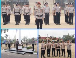 Personel Polsek Indralaya Ikuti Upacara Hari Sumpah Pemuda ke-98 di Polres Ogan Ilir