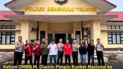 Ketum OMBB M.Diamin Pimpin Kunker ke Polres Bengkulu Tengah,Kapolres AKBP Yanu Rihardi Sambut dengan Jajaran Lengkap,