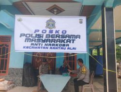 Cegah Peredaran Narkoba, Polsek Rantau Alai Aktifkan Patroli Posko Polisi Bersama Masyarakat