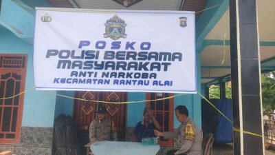 Cegah Peredaran Narkoba, Polsek Rantau Alai Aktifkan Patroli Posko Polisi Bersama Masyarakat
