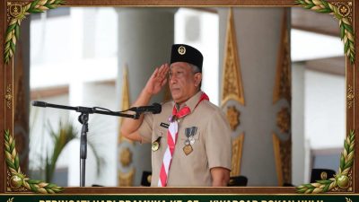 Peringati Hari Pramuka Ke-65, Kwarcab Rokan Hulu Gelar Pelantikan Pengurus dan Apel Besar