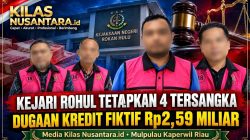 Kejari Rohul Tetapkan 4 Tersangka Kredit Fiktif Rp2,59 Miliar